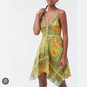 UO Lark Cross-Back Handkerchief Dress